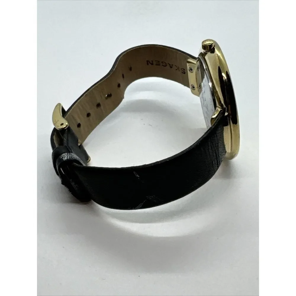 Skagen Ditte SKW2262 Women's Black Leather Analog Dial Quartz Wrist Watch JNA965